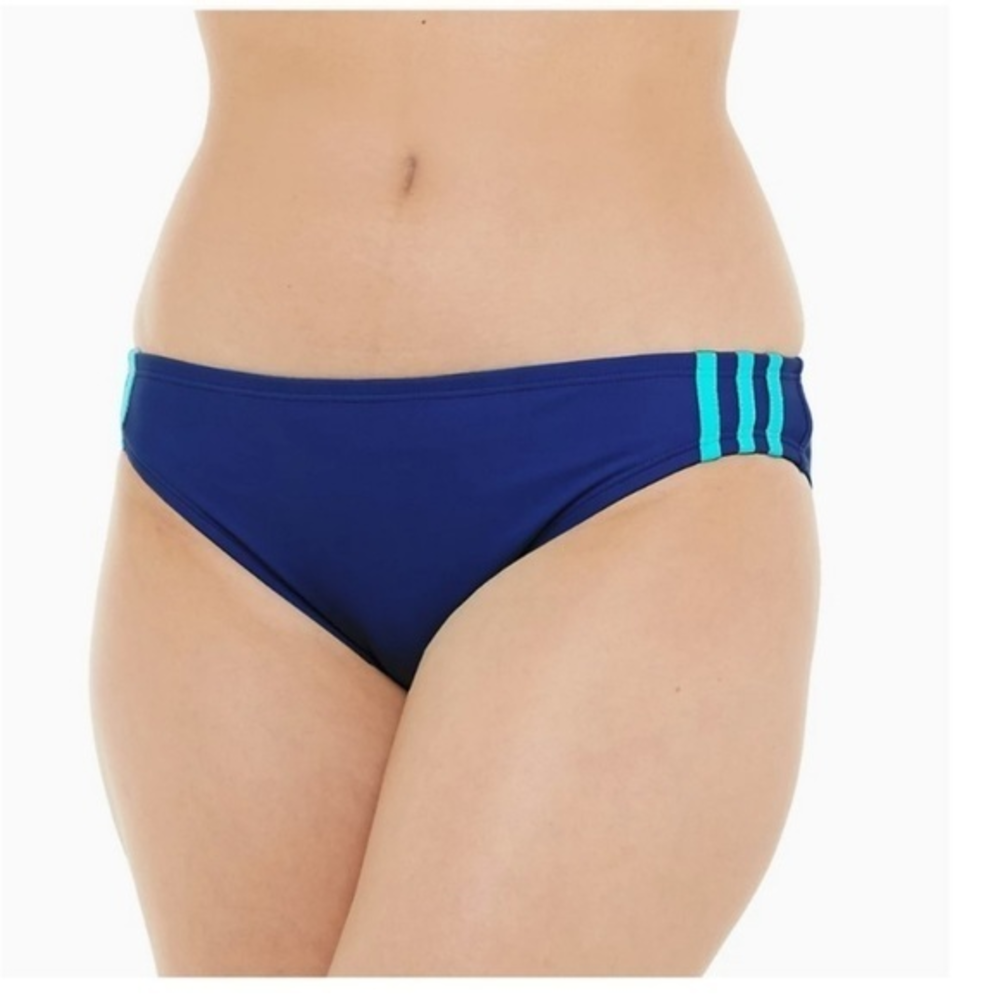 Adidas Sport Hipster Three Stripe‎ Bathing Suit Bottom Sz. L NWOT